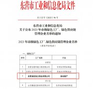 东营海欣热力供应有限公司获评东营市2023年市级绿色工厂