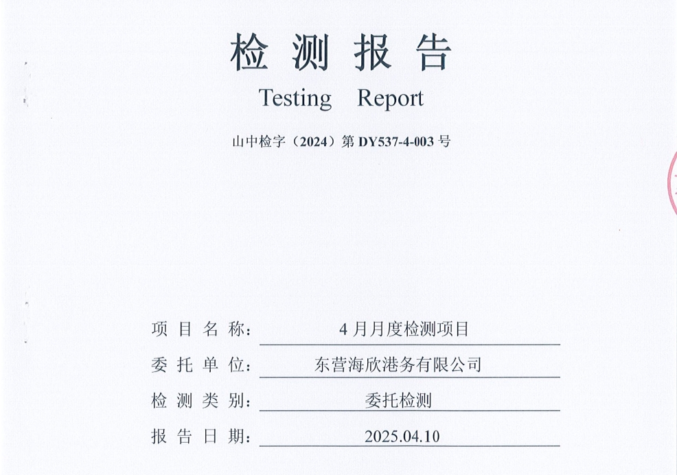 东营海欣港务有限公司-4月份环境检测报告（17-20有组织）